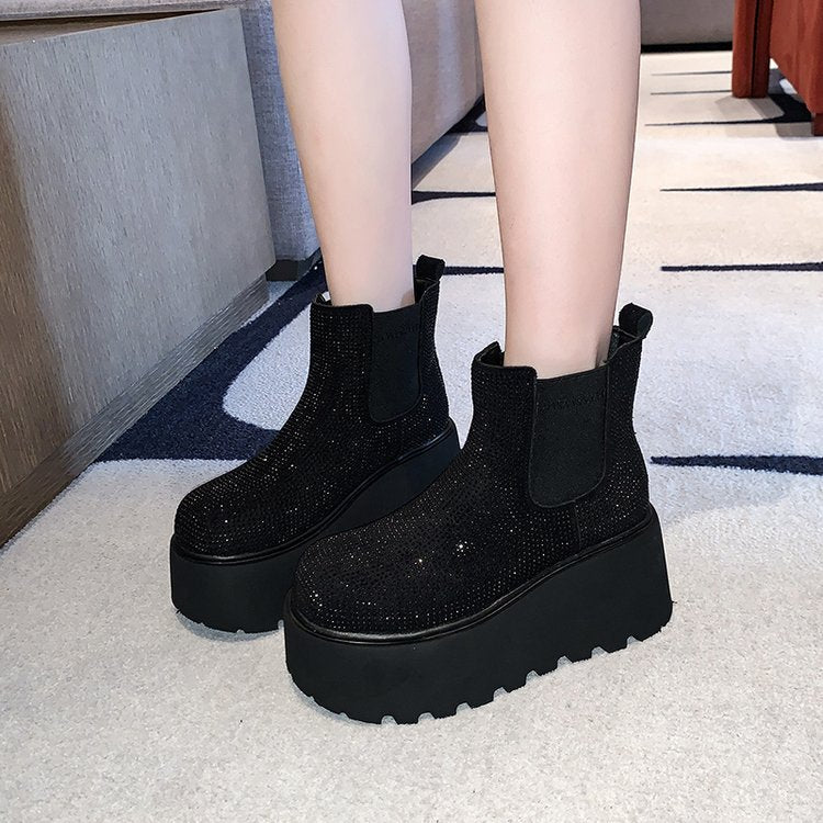 Rhinestone Platform Chelsea Boots, photo 1