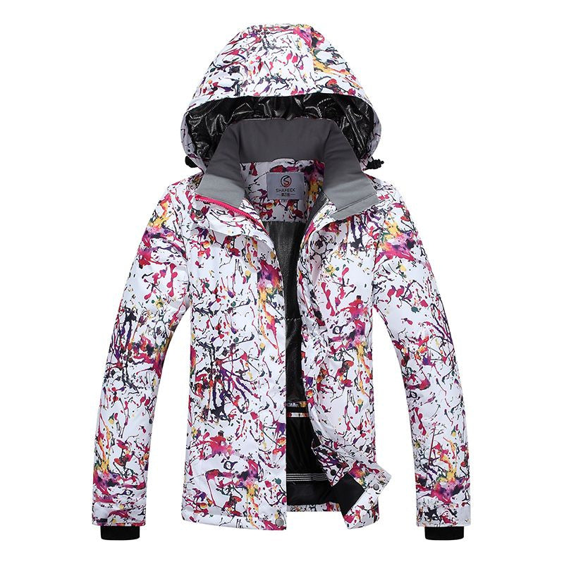 Printed Ski Jacket in ink print