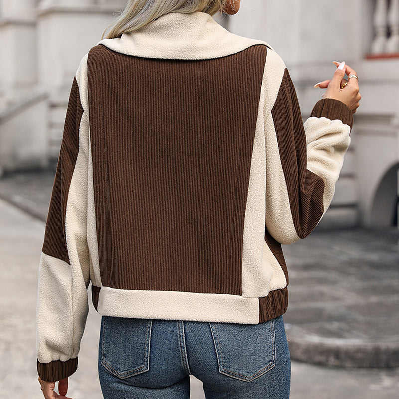 Contrast Fleece Zip Jacket, photo 4