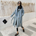 Long Denim Trench Coat, photo 1