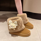 Platform Suede Snow Boots with Fur Cuff, photo 2