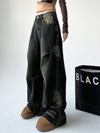 Washed Black Baggy Wide Leg Jeans, photo 3