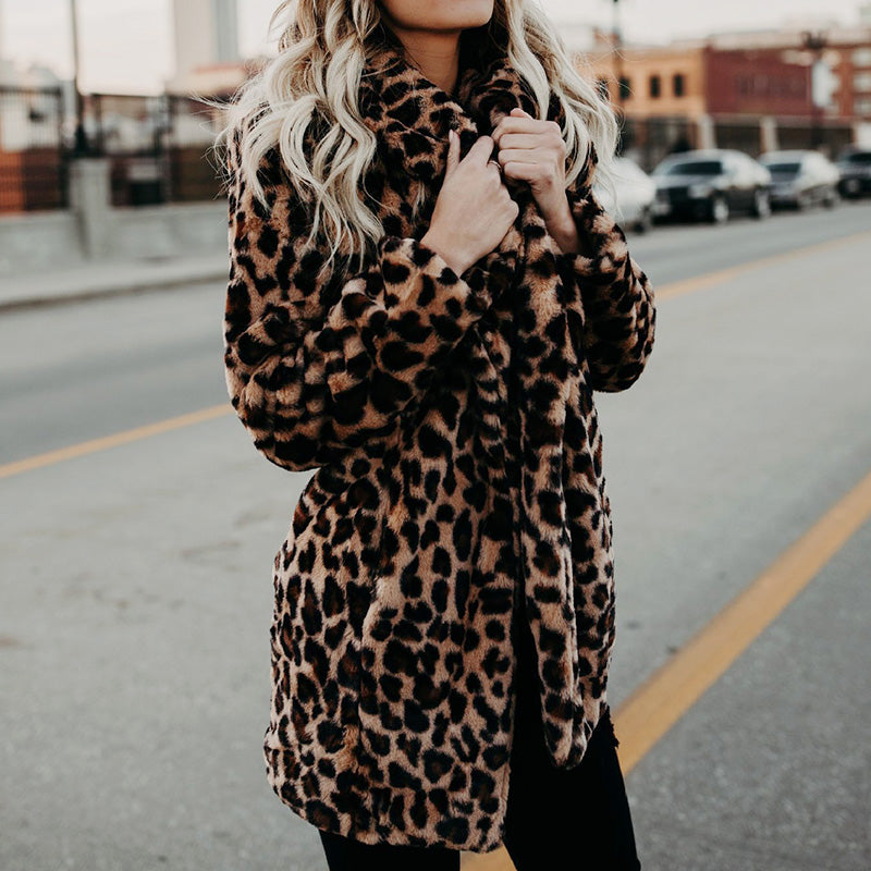Leopard Print Faux Fur Coat, photo 7