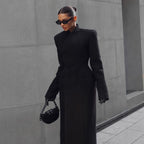 Padded Shoulder Maxi Coat, photo 5