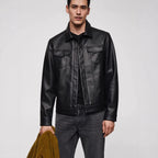 Slim Faux Leather Biker Jacket, photo 4