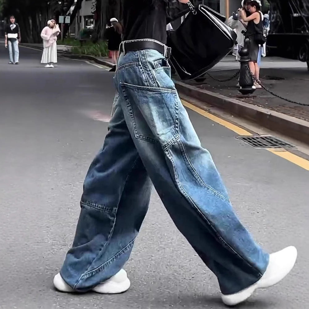 Pleated Front Wide Leg Jeans, photo 2