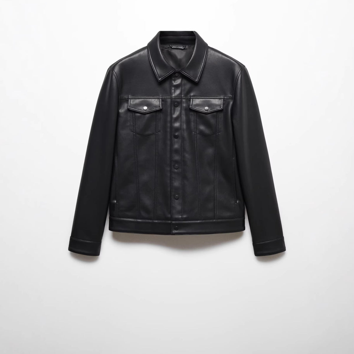 Slim Faux Leather Biker Jacket, photo 5